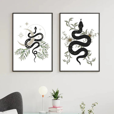 Tableau Serpent Abstrait